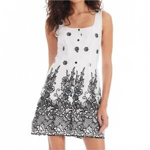 NEW ALLISON renee mini dress in white/black